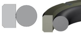 Hydraulic piston seal (ANYSEALS) ANYSEALS 16x8,5x3,2 PS-10 PTFE (KPOR30) — 16*8,5*3,2