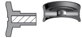 Pneumatic complete piston seal (ANYSEALS) ANYSEALS 63x12x22 PS-51 NBR — 63*12*22 63×12×22 mm