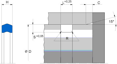 Hydraulic static seal (FREUDENBERG) FREUDENBERG 110x101x8,8 PU83 AU — 110*101*8,8 101×110×4.5 mm (2/2)