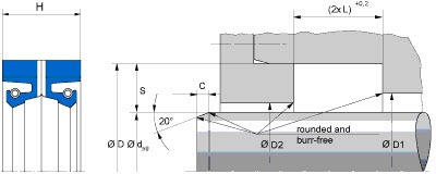 Oil seals (FREUDENBERG) FREUDENBERG 735x799x25,7 R36 B/NBR — 735*799*25,7 735×799×25.70 mm (2/2)