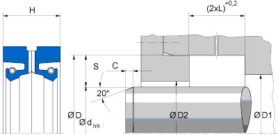 Oil seals (FREUDENBERG) FREUDENBERG 250x290x16,5 R37 B/NBR — 250*290*16,5 250×29×16 mm (2/2)