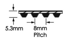 Synchronous belts (CONTITECH) CONTITECH 560-S8M-30 SYNCHROFORCE STD