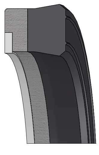 Hydraulic rod seal (DICHTOMATIK) DICHTOMATIK 40x50x8 SNI07 NBR — 40*50*8 40×50×8 mm (1/2)