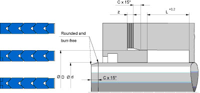 Hydraulic rod seal set (FREUDENBERG) FREUDENBERG 330x370x113 1000 NBR — 330*370*113 330×370×113 mm (2/2)