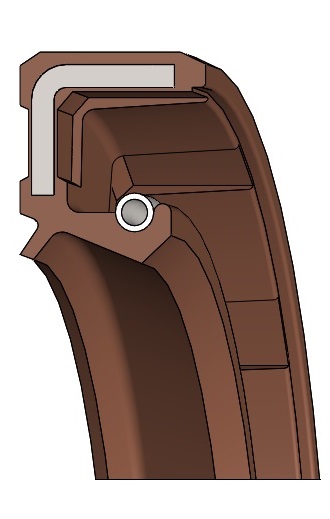 TESNILO OLJNO WAS FKM DTM DICHTOMATIK 60x140x15 — 60*140*15 60×140×15 mm (1/2)