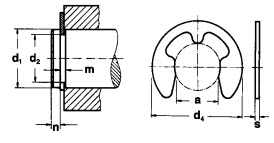 Retaining rings - 1,5 DIN 6799 15×1.50 mm