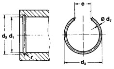 Retaining rings for bores (ALPA) ALPA RB42x2,5 — RB42*2,5 42×2.5 mm