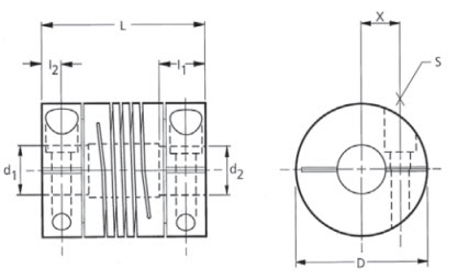Flexible coupling (RINGSPANN) RINGSPANN WAC30-9-9 30×9×9 mm